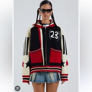 Jaded London Team 23 Knit Zip-up